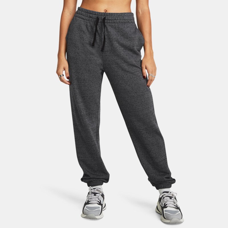 Jogger Under Armour Rival Terry para mujer Castlerock Full Heather / Negro L